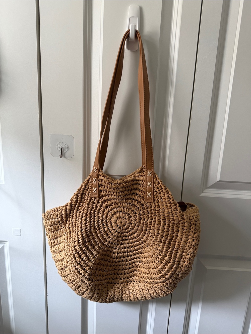 Straw Tote Bag - Tan